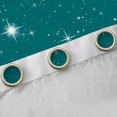 thumbnail image 4 of Manfei Dreamy Stars Curtains and Drapes Pack of 2 (52x63 Each),Galaxy Theme Black Out Curtains,Teal White, 4 of 6