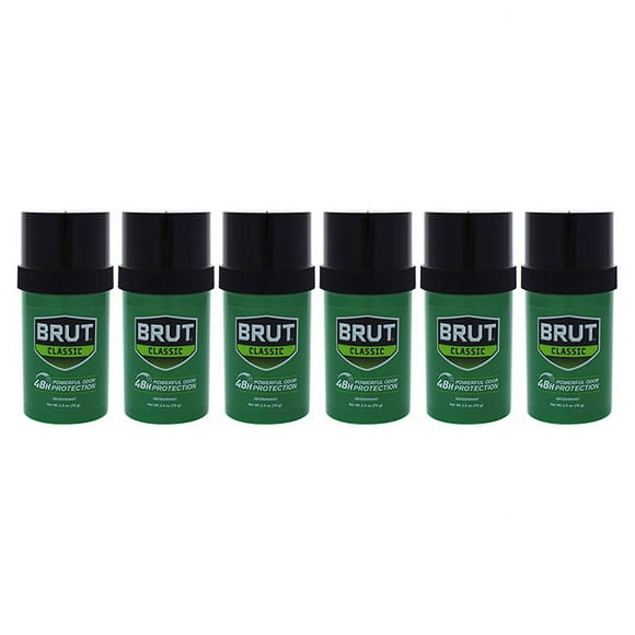 Brut by Faberge Co. for Men - 2.5 oz Deodorant Stick - Pack of 6