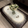 thumbnail image 5 of Qucyy Bedside Tablecloth Lace Doilies for Side Table Cloth Runner Tabletop Dust Cover Room Nightstand Decor (15.7 × 31.5 Inch, Pure White), 5 of 5