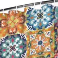 thumbnail image 3 of Blue Boho Bohemia Floral Geometric Pattern Shower Curtain 36"x72" ,Bathroom Decorative Shower Curtains Set with 12 Hooks,Modern Waterproof Washable Shower Curtain, 3 of 6