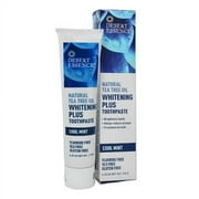Desert Essence Natural Tea Tree Oil Whitening Plus Toothpaste, Cool Mint, 6.25 Oz, 3 Pack
