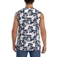 thumbnail image 4 of Fotbe Cartoon Raccoon Men's Camiseta sin Mangas Estampada para Hombres, Playera Casual para Gimnasio, Entrenamiento, Playa-Small, 4 of 7