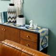 thumbnail image 3 of Blue Yellow Fish Table Runner Cotton Linen 72 Inch Holiday Dresser Scarves, Summer Ocean Watercolor Coral Tablerunner for Kitchen Coffee Dining Bedroom Home Living Room Dinner Scarf Décor 13''x72'', 3 of 9