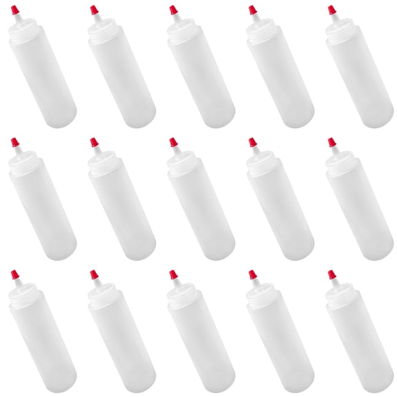 WEUVEB Squeeze Bottles for Sauces and Condiments 15Pcs 5.50X1.18X1.18in
