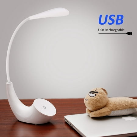Hilitand LED Desk Lamp, Eye-caring Table Lamps 3 Brightness Levels Office Reading Lamp with USB Charging Port, Touch Control, Memory