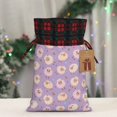 thumbnail image 5 of Rocae Sheeps Print Christmas Drawstring Linen Gift Bag with Drawstrings Treat Bag Goody Present Bags for Christmas Party Favor, 5 of 8