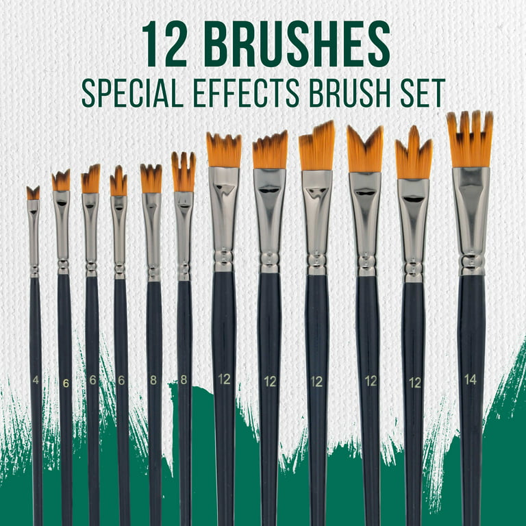School Specialty Fine Natural White Bristle Stencil Brush Set