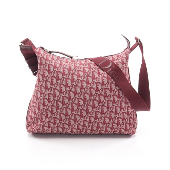 Pre-Owned Christian Dior Dior Trotter Shoulder Bag/Handbag, Canvas and Leather, Women's,...