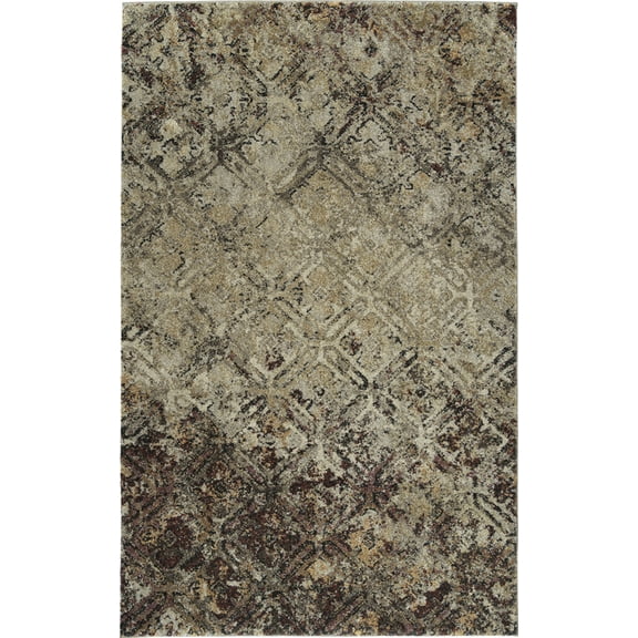 Berkley Gust Area Rug AE8 Ae8 Mocha Mocha Diamonds Crosshatch 3' 3" x 5' 3" Rectangle