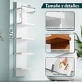 thumbnail image 2 of Estantería de Pared de 5 Niveles, Repisas Flotantes Blancas para Almacenamiento – Diseño Vertical en Torre, Estilo Lack Ahorra Espacio, Organizador para Recámara y Sala (White), 2 of 4