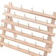 LIYUNMIAO 30 Spool Cone Foldable Wood Thread Rack for Embroidery and