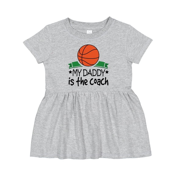Inktastic Basketball My Daddy is the Coach Girls Baby Dress