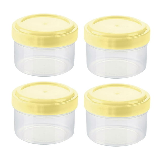 Botellas pequeñas para apretar Colamx 4 Uds Redondo Amarillo