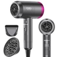 thumbnail image 1 of CONFU Secador de Pelo Iónico 1600W, Secador de Pelo Portátil, Ligero, de Secado Rápido, Iones Negativos, 3 Configuraciones de Calor y Velocidad Infinita, con Difusor y Boquilla Concentradora para Hoga, 1 of 5