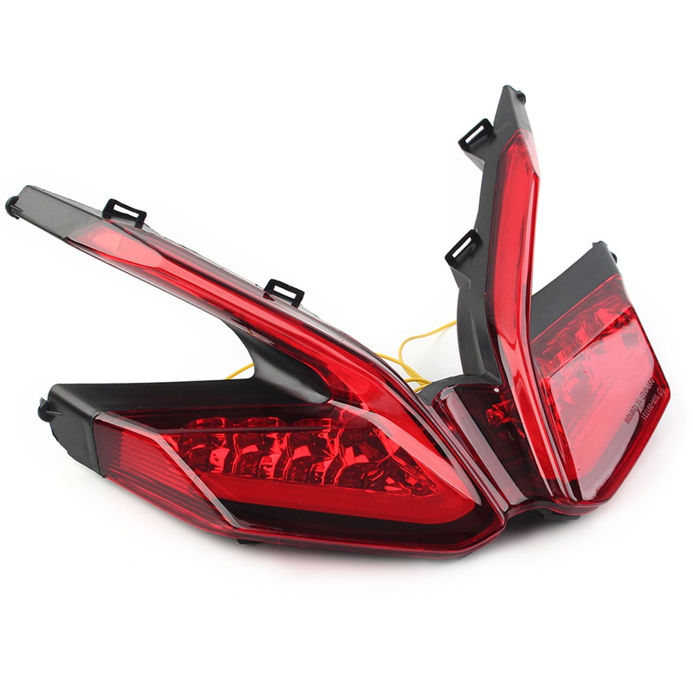 ZSWAL Wing Shape Tail Light Motorcycle Turn Signal Light Integrated LED Brake Tail Lights Turn