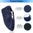 thumbnail image 4 of Uxcell Reusable Non Slip Shoe Covers, 3 Pairs Washable Thickened Boot Covers Soft Shoe Protectors, Navy Blue, 4 of 6
