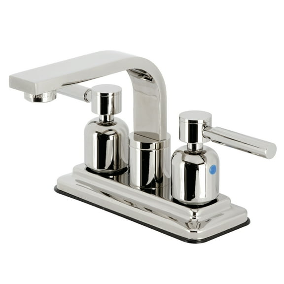 Kingston Brass KB8466DL Concord 4 in. Centerset Bathroom Faucet with Push Pop-Up, Polished Nickel