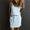 Light Blue, variant on Jerdar Women Casual Drawstring Sundress Sleeveless Crewneck Elastic Waist Short Dress with Pockets for Daily Vacation L