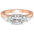 thumbnail image 4 of IGI Certified 1 Carat Cushion Shape Lab Grown Diamond Engagement Ring | 14K Rose Gold | Intricacy Three Stone Lab Diamond Ring | FG-VS1-VS2 Quality Friendly Diamonds, 4 of 6