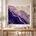 thumbnail image 5 of Indigo Agate Bands Into Cream and Gold Clouds, Serene Abstract for Decor Enthusiasts, Mineral Art, Housewarming Gift, Tapestry Wall Hanging for Bedroom and Living Room, 5 of 7