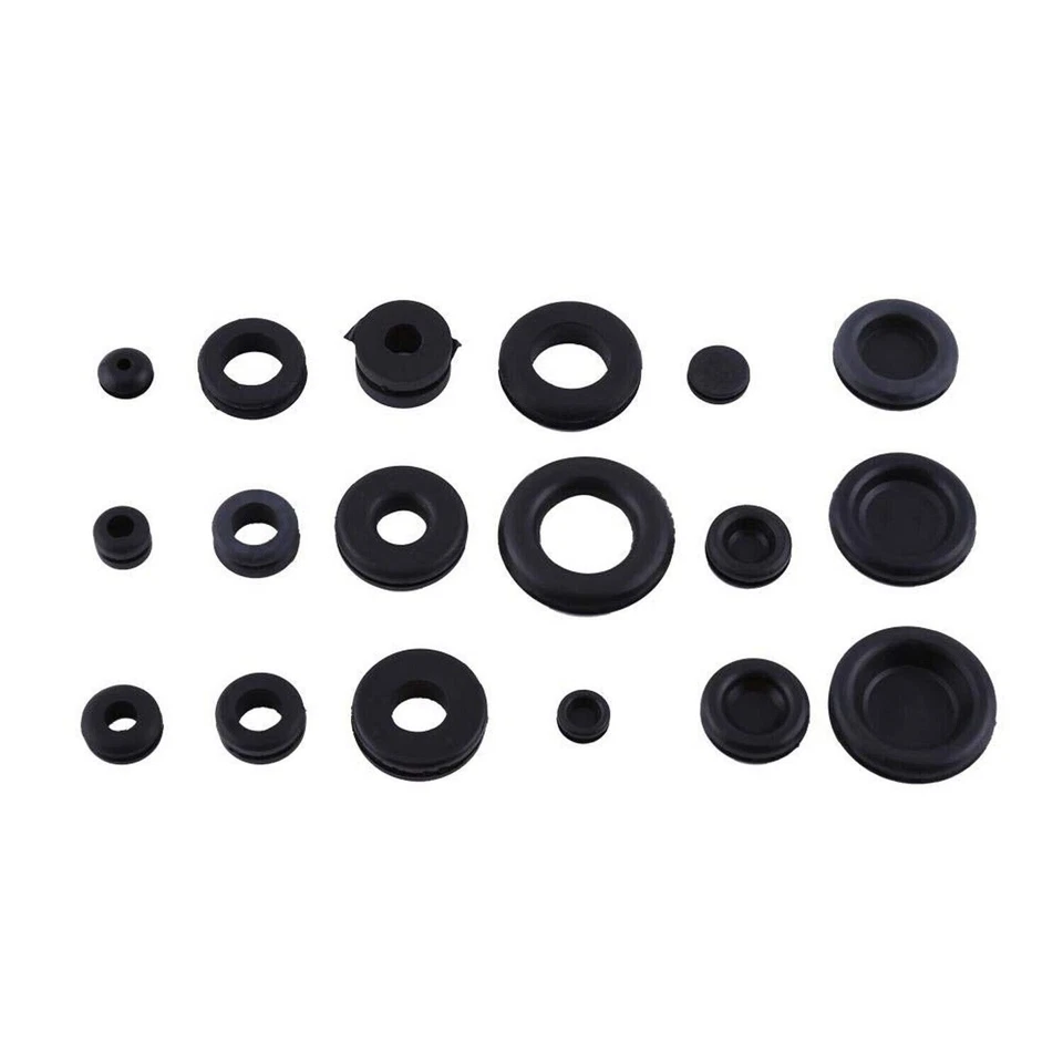 CIRCLE- 180Pcs Rubber Grommet Assortment Kit Set Firewall Hole Electrical Wiring Gasket