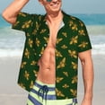 thumbnail image 5 of Lsque Hohey Bee pattern Hawaiian Shirt for Men, Unisex Summer Beach Casual Short Sleeve Button Down Shirts-Medium, 5 of 9