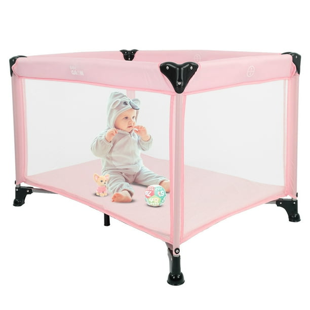 Cuna Viajera Plegable Baby Gaon Color Rosa