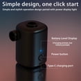 thumbnail image 3 of Portable Mini Electric Air Pump, USB Rechargeable Inflator for Air Mattress, Compact Deflator Pump for Camping, Lightweight Inflation Pump for Pool Floats, Versatile Air Pump for Outdoor Use, 3 of 7