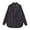 Black, variant on Women's Washed Oversized Denim Shirt Lapel Long Sleeve Curved Hem Button up Jean Shacket for Travel Daily Streetwear Beige XS