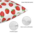 thumbnail image 3 of Yiaed Strawberries Print Pillow Covers Super Soft Decorative Square Throw Pillow Covers Case Cushion Covers for Sofa Couch Bedroom Car Decor（No pillow core）-24"x24", 3 of 7