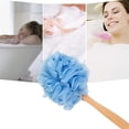 thumbnail image 3 of Casewin 1pcs Loofah Sponge Back Scrubber - Men & Women Long Handled Exfoliating Bath & Shower Body Brush - Handheld Luffa Pouf on a Stick for Body, Face Washing - Spa Wash (Blue), 3 of 8