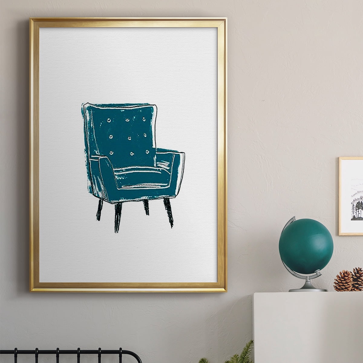 Take a Seat VII Premium Framed Print, in Gold, Black, or Silver - Ready to Hang
