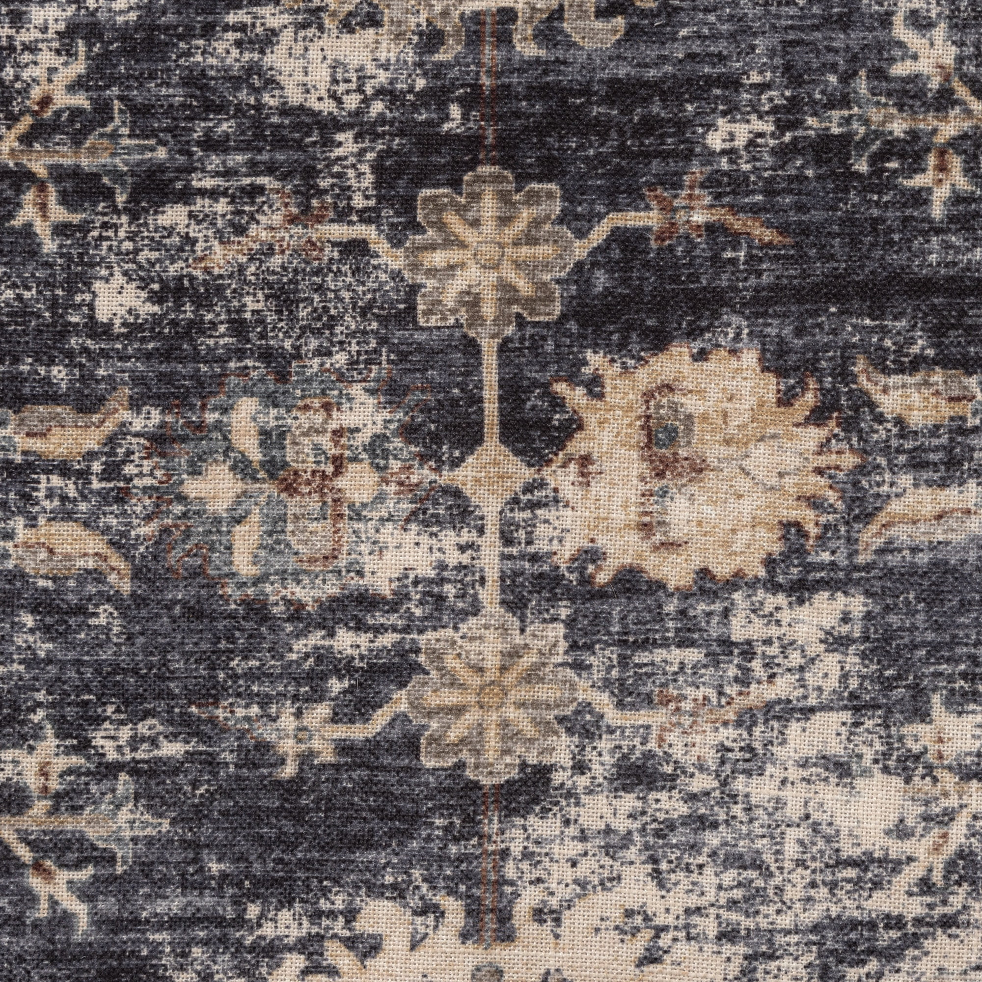 Harlow Hill Charleston 18" x 18" Navy Blue/Beige Floral Polyester Adult Decorative Throw Pillow