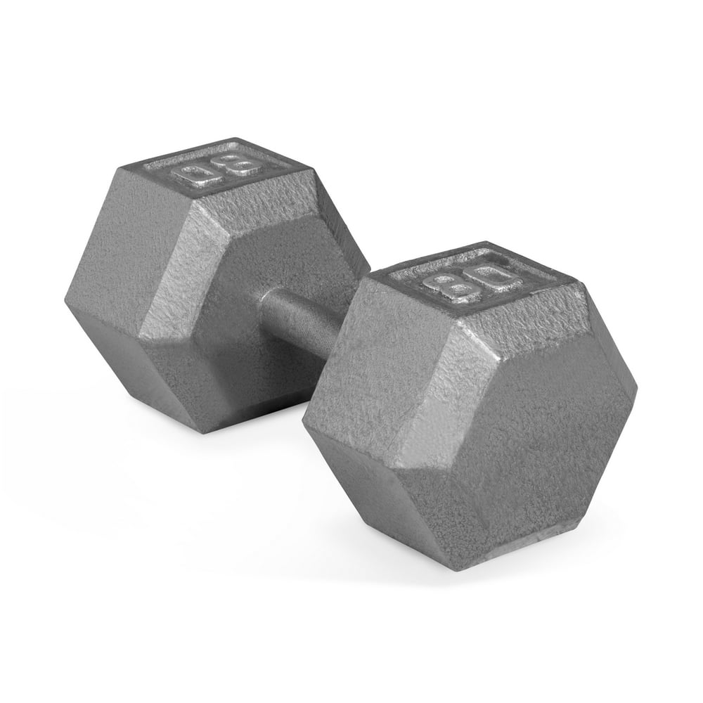 CAP Barbell Cast Iron Hex Dumbbells, Single 80 lbs