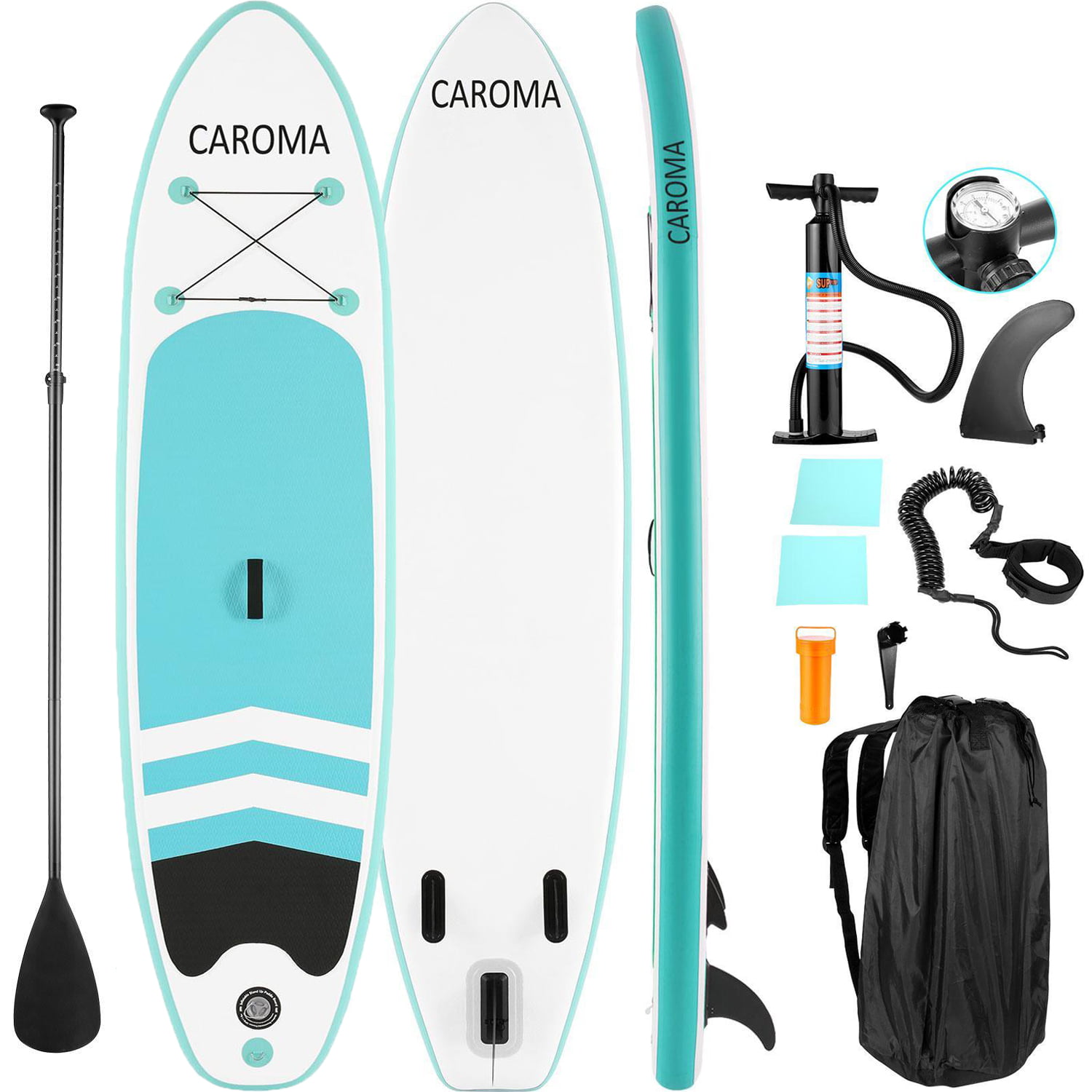 CAROMA 10FT Inflatable Paddle Board SUP Stand Up Paddleboard Surfing ...