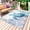 White, variant on Teal Sea Turtle Outdoor Rug for Patio/Deck/Porch, Non-Slip Large Area Rug 4 x 6 Ft, Summer Coastal Coral Ocean Linen Texture Indoor Outdoor Rugs Washable Area Rugs, Camping Rug Carpet Runner