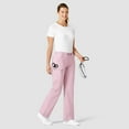 thumbnail image 3 of Wink WonderFLEX Grace - Women's Flare Leg Cargo Scrub Pant, Rose Blush, XL, 3 of 7