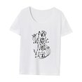 thumbnail image 3 of Camiseta de mujer Ropa de verano Camiseta de cuello redondo de ajuste regular para mochilero de vacaciones M, 3 of 7