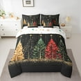 thumbnail image 2 of Castle Fairy Christmas Tree 7-Piece Bedding Comforter Set for Teens,Sparkling Sequin King Bedding Sets,Happy New Year Ultra Soft Bed Sheets,Lightweight Room Decor, 2 of 8