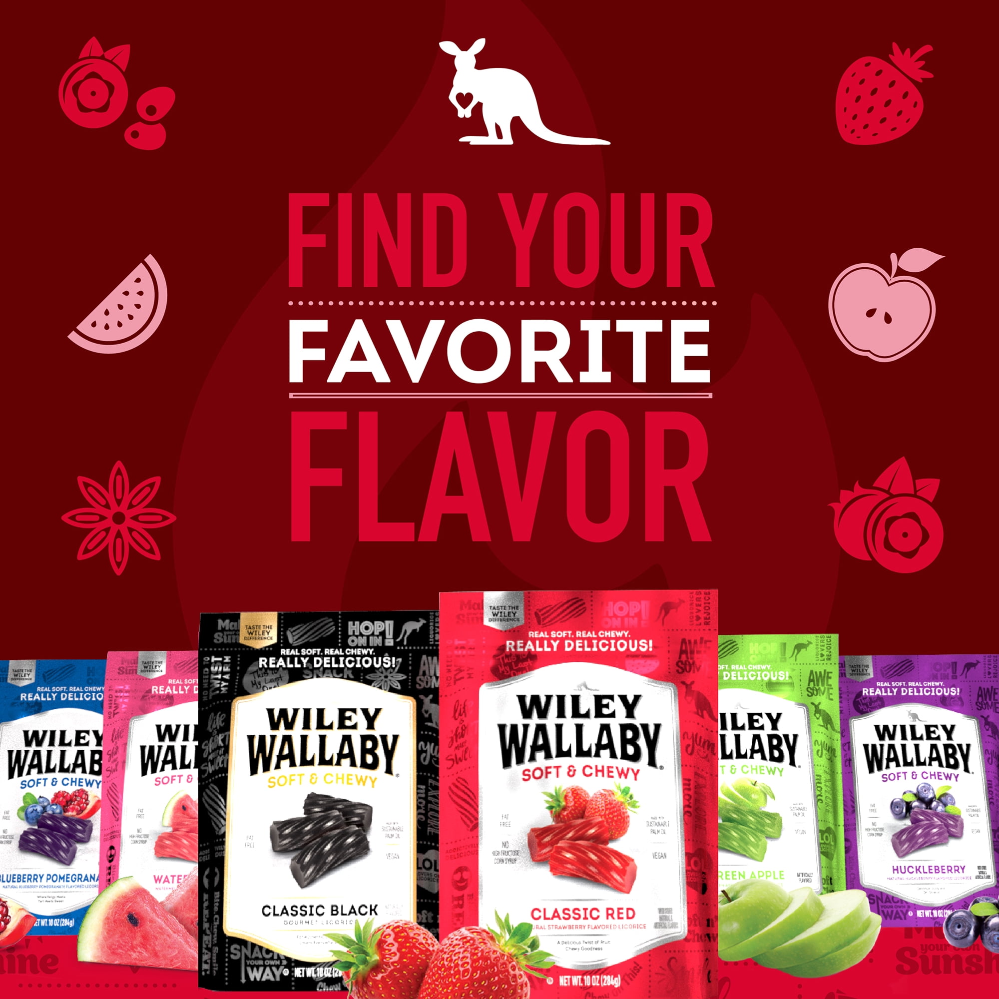 Wiley Wallaby Licorice 24 Ounce Classic Gourmet Soft & Chewy Australian Cinnamon Licorice Candy Twists, 2 Pack