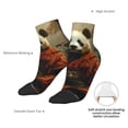 thumbnail image 4 of Goofa Jungle Meditating Panda Pattern Non Slip Socks with Grips for Elderly, Crew Socks Yoga Hospital Socks Cushioned Sole Gripper Socks for Men Women, 4 of 5