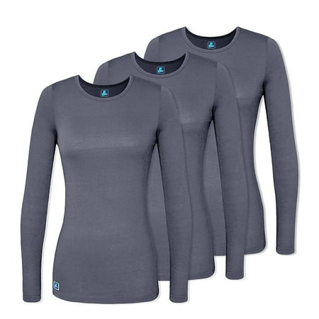 

Adar Underscrubs for Women 3 Pack - Long Sleeve Underscrub Comfort Tee
