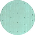 thumbnail image 1 of Ahgly Company Indoor Round Solid Light Blue Modern Area Rugs, 7' Round, 1 of 4