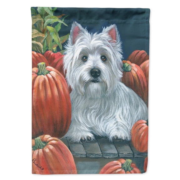 Westie Pumpkins Garden Flag