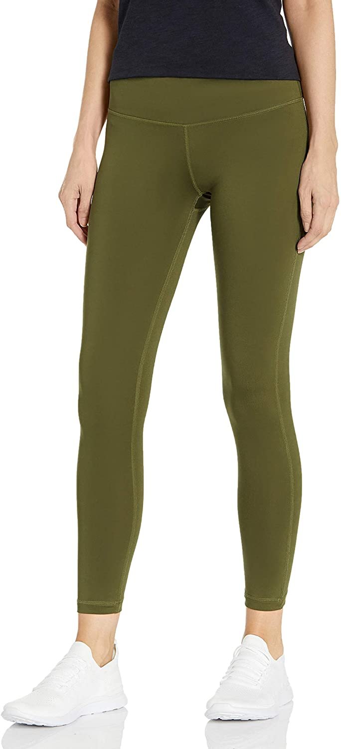 VIP Jeans - Teen Girls Leggings High Waist Activewear Style for Yoga, Gym in Olive Green - Medium - image 1 of 2
