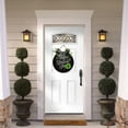 thumbnail image 5 of Eveokoki Happy St. Patrick‘s Day Wooden Front Door Sign Rustic Round Wreath Wall Hanger Porch Decor Spring and Summer Farmhouse Decoration Housewarming Gift 11 Inches, 5 of 5