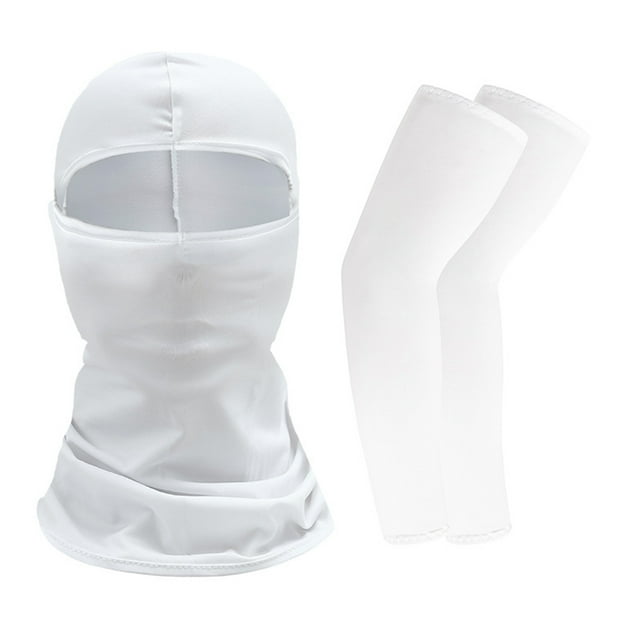 Ensemble d'Été Couvre-Visage et Manchons de Bras Femmes Hommes Respirant Protection du Visage Protection Solaire Manchons de Bras Longs pour Camping Cyclisme Course Monture Pêche