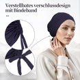 thumbnail image 2 of Guardurnaity 3 piezas Undercap Hijab para mujeres sin hilos sueltos forro fino Underscarf Hijab islámico para mujer Sombreros Azul marino+Negro+Blanco, 2 of 6