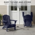 thumbnail image 3 of MUCHENGHY Folding Adirondack Chair, Classic HDPE Plastic Fire Pit Chair, Tibetan Blue, 3 of 8