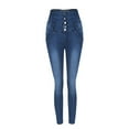 thumbnail image 5 of Viikei Pants for Women Plus Size Womens Pants Womens Jeans Clearance High-Waist Elastic Denim Small Feet Cropped Jeans, 5 of 9